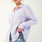 Embo detailed cotton gauze button down shirt