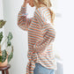 Striped Longsleeve Top With Ribbon