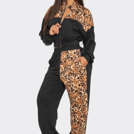 Animal Print Jogger  Set