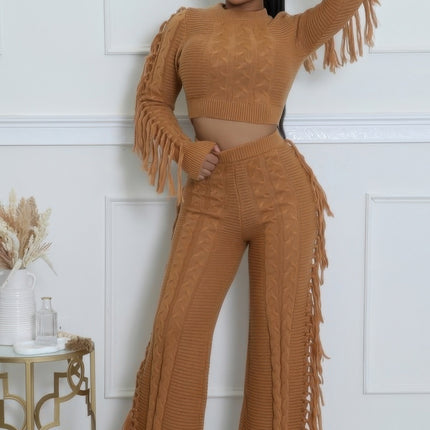 Knitted Stretch Pant Set