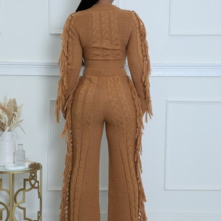 Knitted Stretch Pant Set