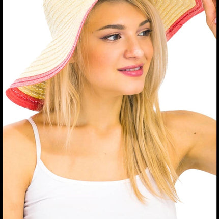 Coral Women's Straw Hat