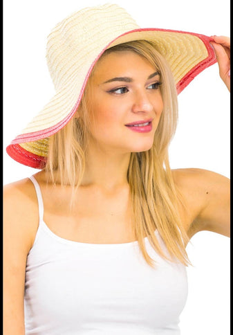 Coral Women's Straw Hat