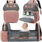 Diaper bag with portable changing table