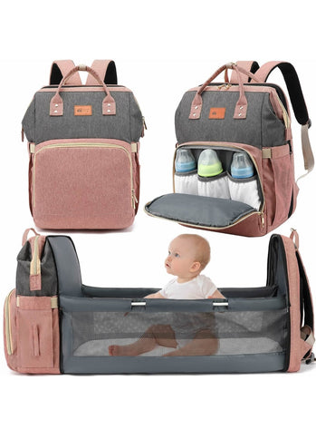 Diaper bag with portable changing table