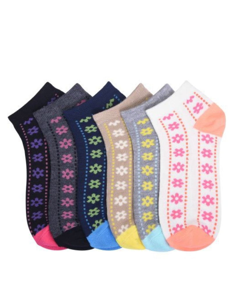Womens flower print socks 3pk