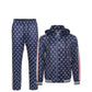 Men's blue double C's hooded tracksuit