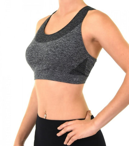 Womens sports bra heather gry