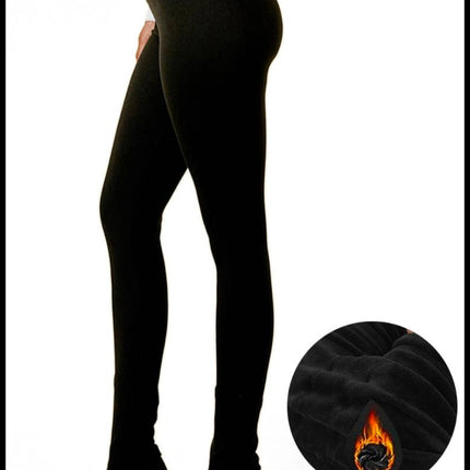 Black fleece lined leggings