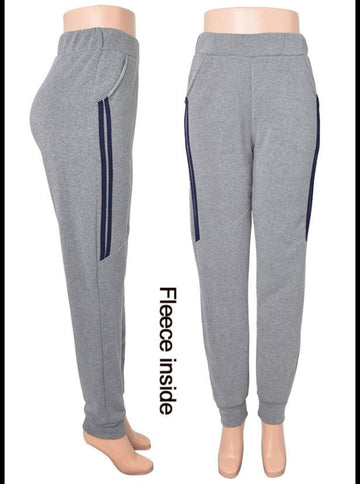 Fleeced line joggers