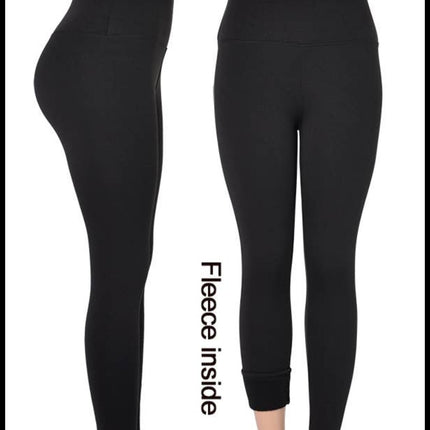 Black fleece lined leggings