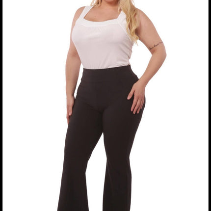 Plus size women's high waist sculpting flare pant