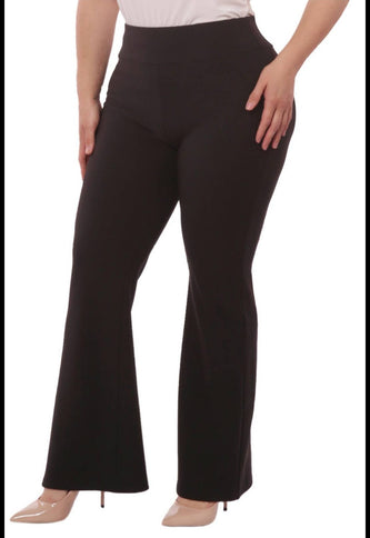 Plus size women's high waist sculpting flare pant