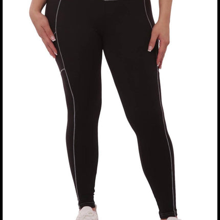 Women's high waist fleeced lined leggings with pockets