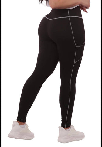 Women's high waist fleeced lined leggings with pockets