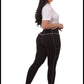 Women's high waist fleeced lined leggings with pockets