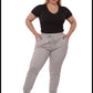 Plus sized soft brushed fleeced lined jogger sweatpants