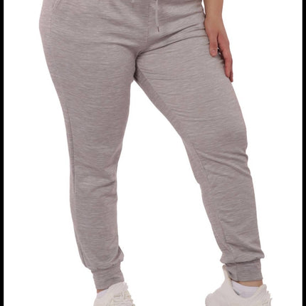 Plus sized soft brushed fleeced lined jogger sweatpants