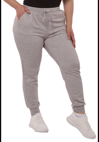 Plus sized soft brushed fleeced lined jogger sweatpants