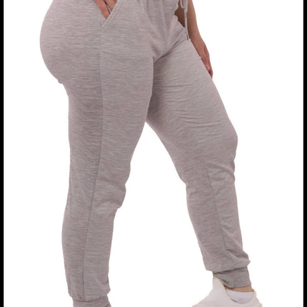 Plus sized soft brushed fleeced lined jogger sweatpants