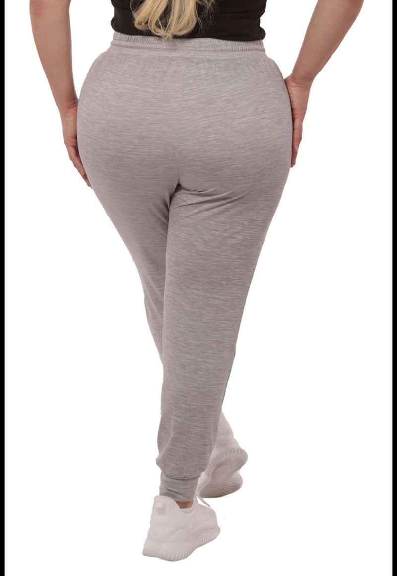 Plus sized soft brushed fleeced lined jogger sweatpants