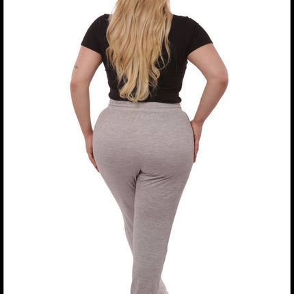 Plus sized soft brushed fleeced lined jogger sweatpants