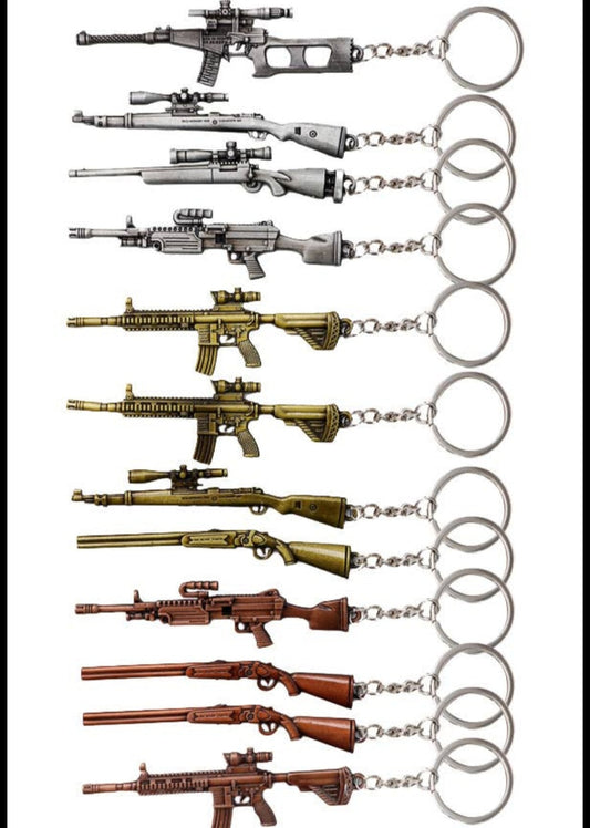 Combat rifle keychain