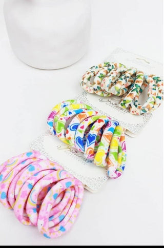 Assorted print hair tie set