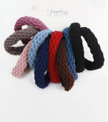 Textured hair tie set 10 pc