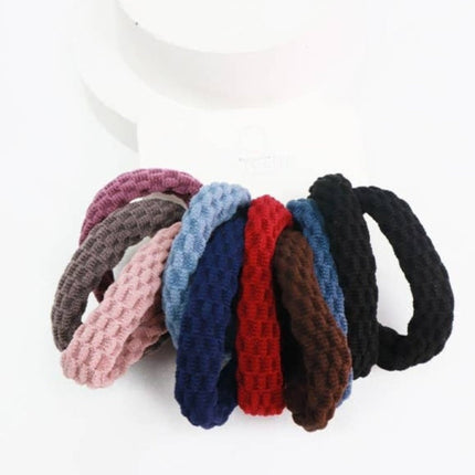 Textured hair tie set 10 pc