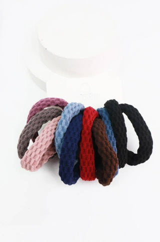 Textured hair tie set 10 pc