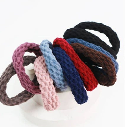 Textured hair tie set 10 pc