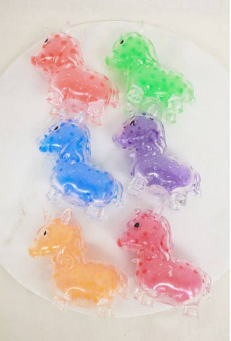 Gel bead unicorn squeeze toy