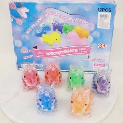 Gel bead unicorn squeeze toy