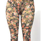 Floral print mesh capri stockings