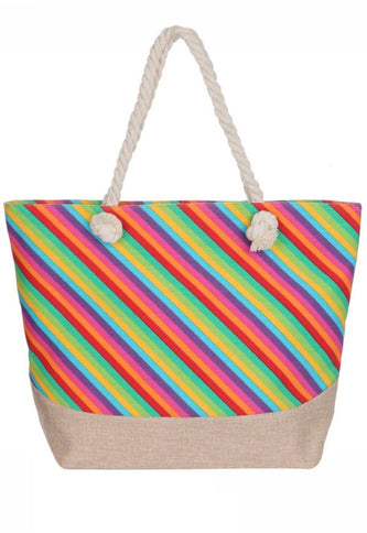 Rainbow beach bag