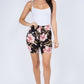 Floral print biker shorts