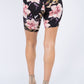 Floral print biker shorts