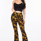 Baroque chain printed flared pants