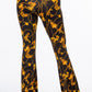 Baroque chain printed flared pants