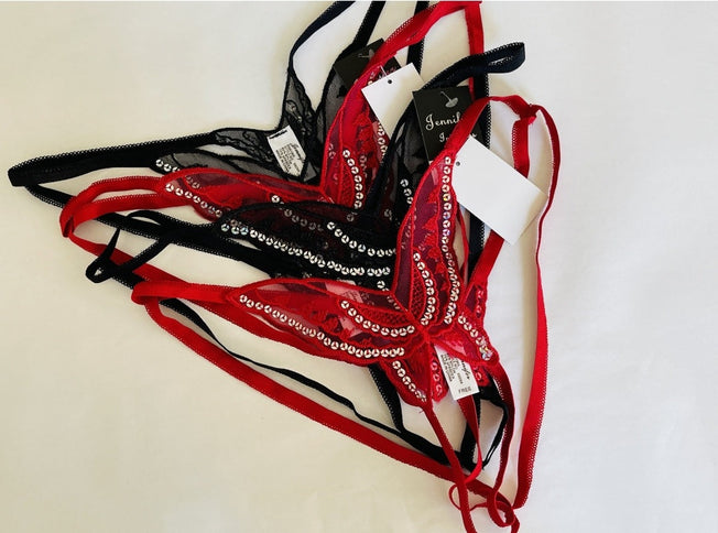 Butterfly embroidery free size thong