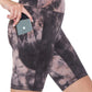 Pink Tie-dye ladies activewear leggings shorts