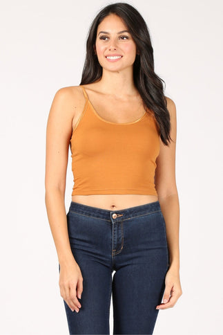 Seagate strap cami tank crop top