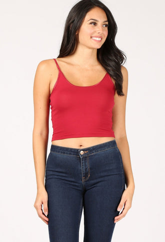 Seagate strap cami tank crop top