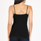 Black solid camisole with lace trim