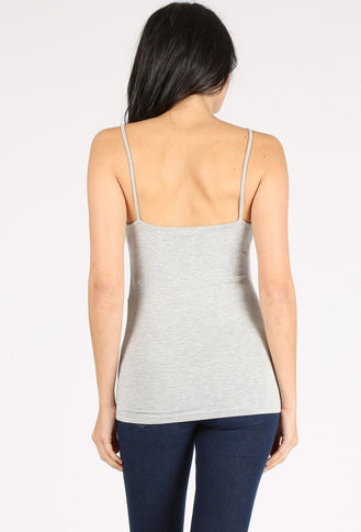 Heather grey spaghetti strap camisole tank top