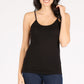 Black spaghetti strap camisole tank top