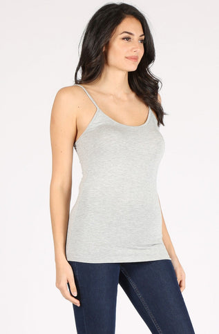 Heather grey spaghetti strap camisole tank top