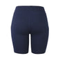 Navy blue ladies cotton leggings shorts with pockets