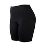 Black Ladies cotton leggings shorts with pockets